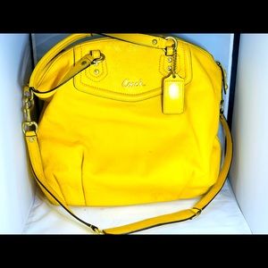 Yellow hobo Coach bag